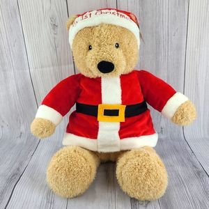 18" GUND My 1st Christmas Teddy Bear Stuffed Animal Plush Santa Suit Gift Toy